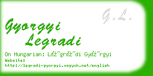 gyorgyi legradi business card